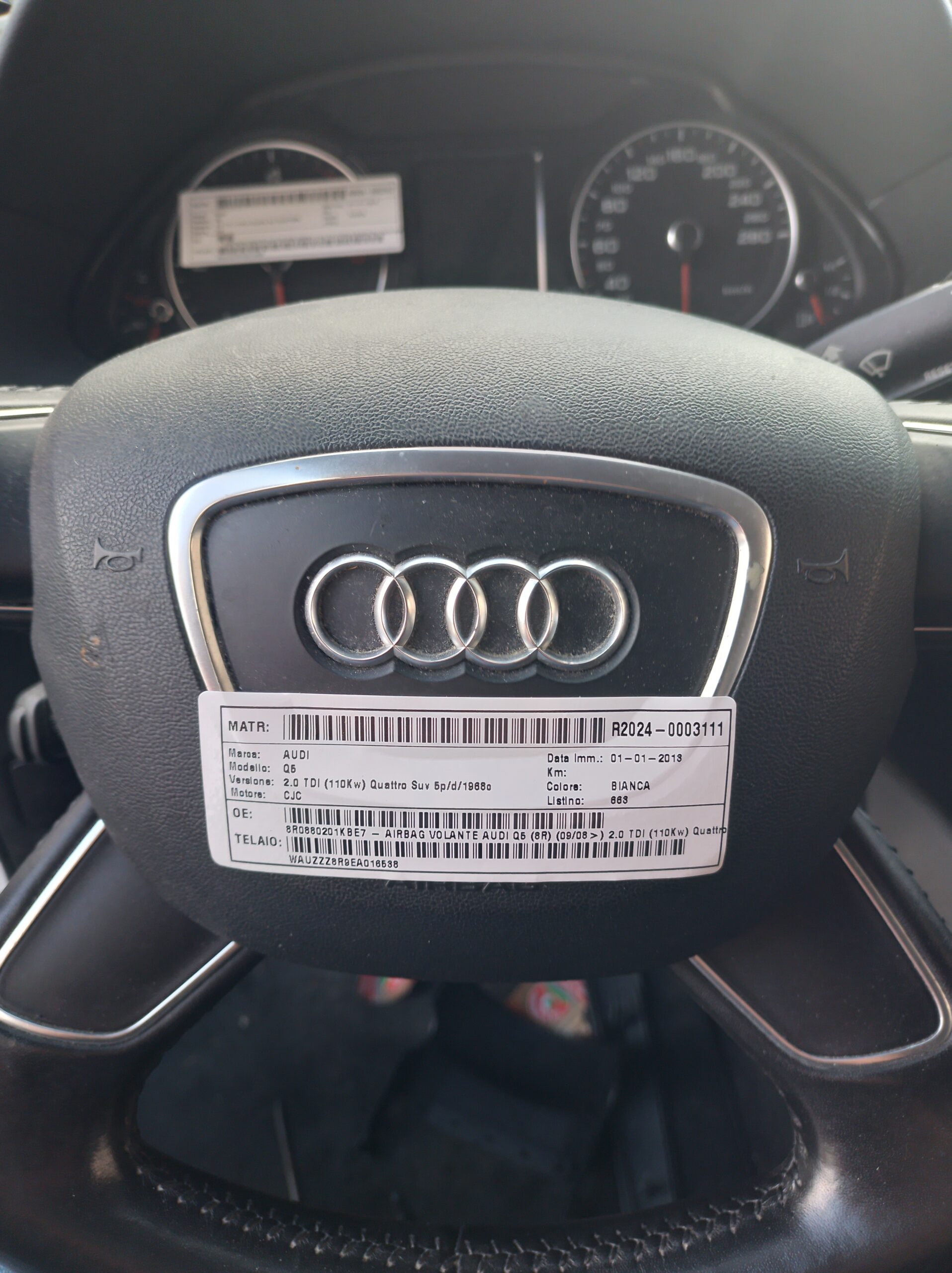 KIT AIRBAG AUDI Q5 (8R) - (08 + ) - ANNO 2013 - immagine 2